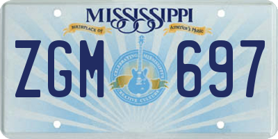 MS license plate ZGM697