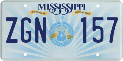 MS license plate ZGN157