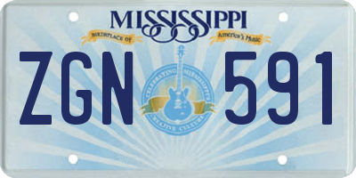 MS license plate ZGN591