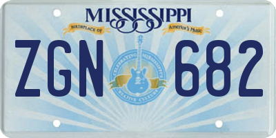 MS license plate ZGN682