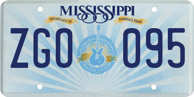MS license plate ZGO095