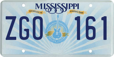 MS license plate ZGO161