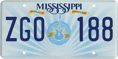 MS license plate ZGO188
