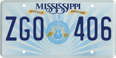 MS license plate ZGO406
