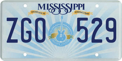 MS license plate ZGO529
