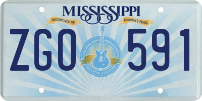 MS license plate ZGO591