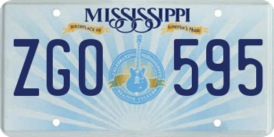 MS license plate ZGO595