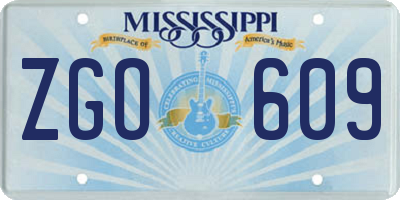 MS license plate ZGO609