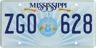 MS license plate ZGO628