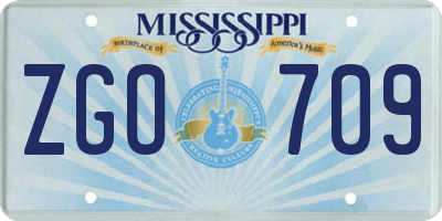 MS license plate ZGO709