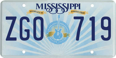 MS license plate ZGO719