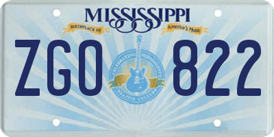 MS license plate ZGO822