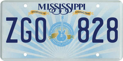 MS license plate ZGO828