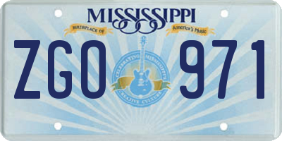 MS license plate ZGO971