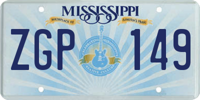 MS license plate ZGP149