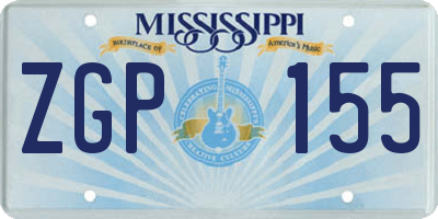 MS license plate ZGP155
