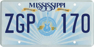 MS license plate ZGP170