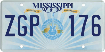 MS license plate ZGP176