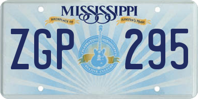 MS license plate ZGP295