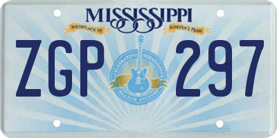 MS license plate ZGP297