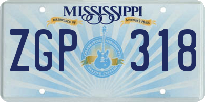 MS license plate ZGP318