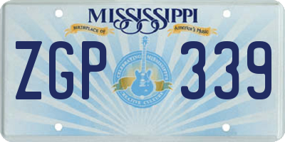 MS license plate ZGP339
