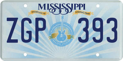 MS license plate ZGP393