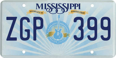 MS license plate ZGP399