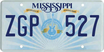 MS license plate ZGP527