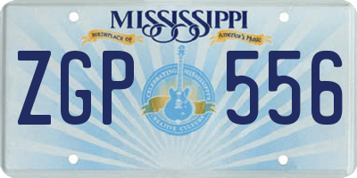MS license plate ZGP556