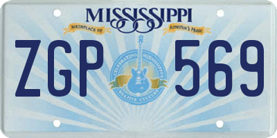 MS license plate ZGP569