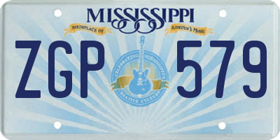 MS license plate ZGP579