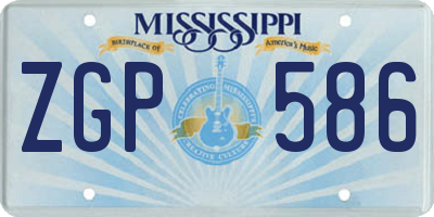 MS license plate ZGP586