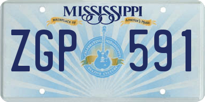 MS license plate ZGP591