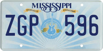 MS license plate ZGP596