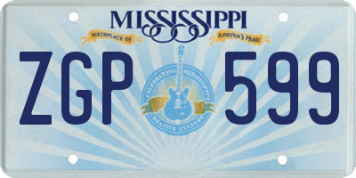 MS license plate ZGP599