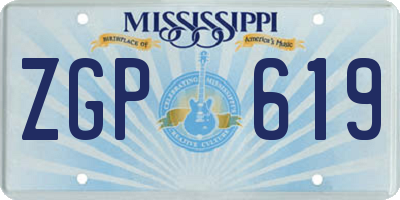 MS license plate ZGP619