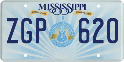 MS license plate ZGP620