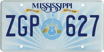 MS license plate ZGP627