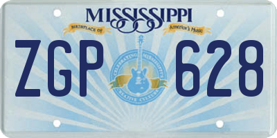 MS license plate ZGP628
