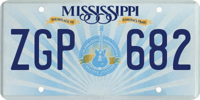 MS license plate ZGP682