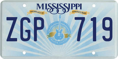 MS license plate ZGP719