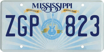 MS license plate ZGP823