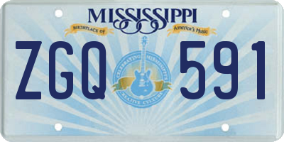MS license plate ZGQ591