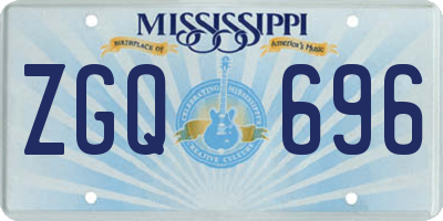 MS license plate ZGQ696