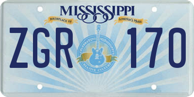 MS license plate ZGR170