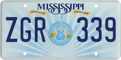 MS license plate ZGR339