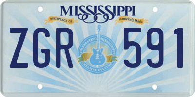 MS license plate ZGR591