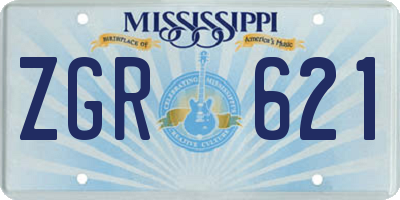 MS license plate ZGR621