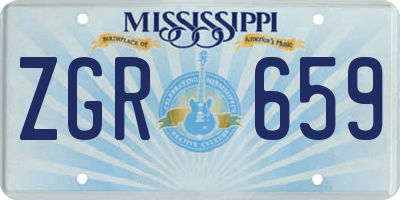 MS license plate ZGR659